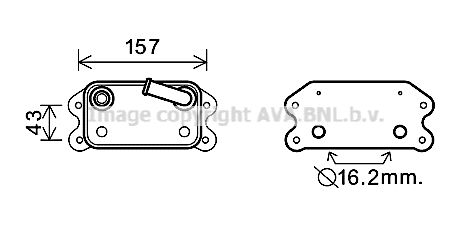 AVA QUALITY COOLING масляный радиатор, двигательное масло VOA3168